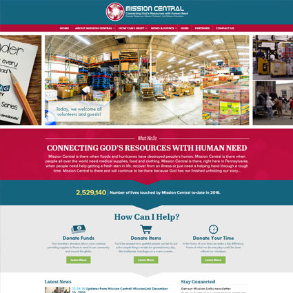 Mission Central Website - Nonprofit Website Design