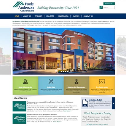 Poole Anderson Website - Engineering Website Design