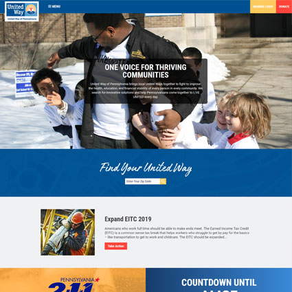 United Way of Pennsylvania - Website Design