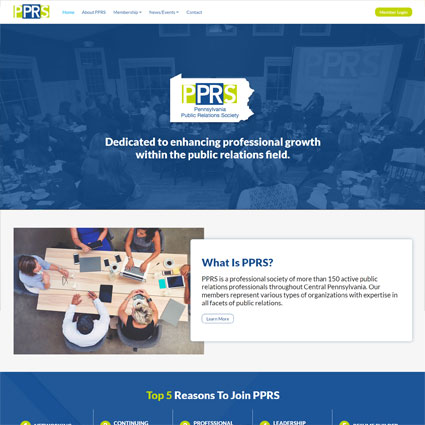 PPRS Website Design
